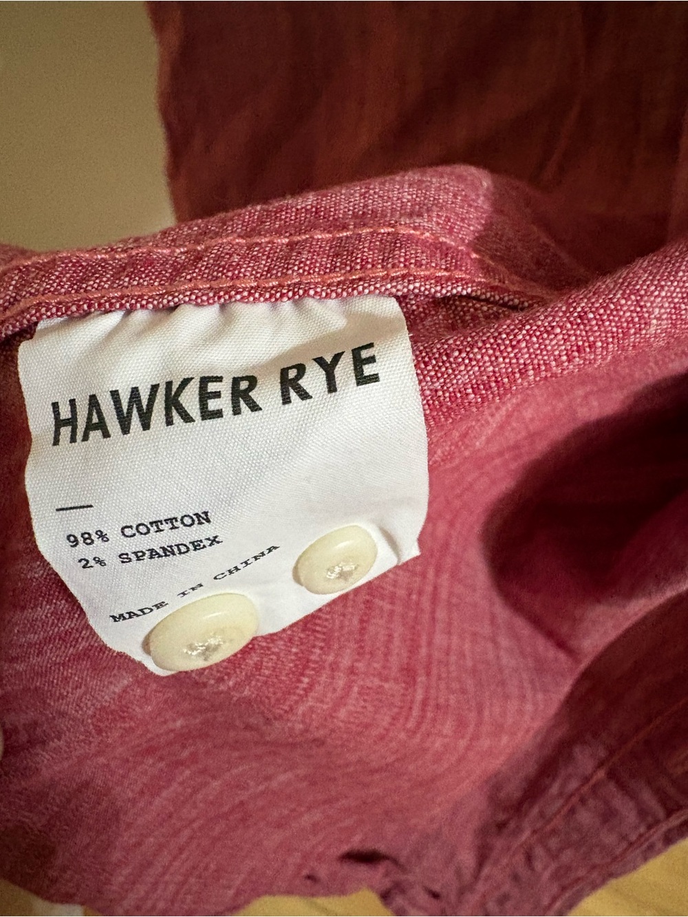 Men’s Hawker Rye Medium Button Down - Picture 5 of 5